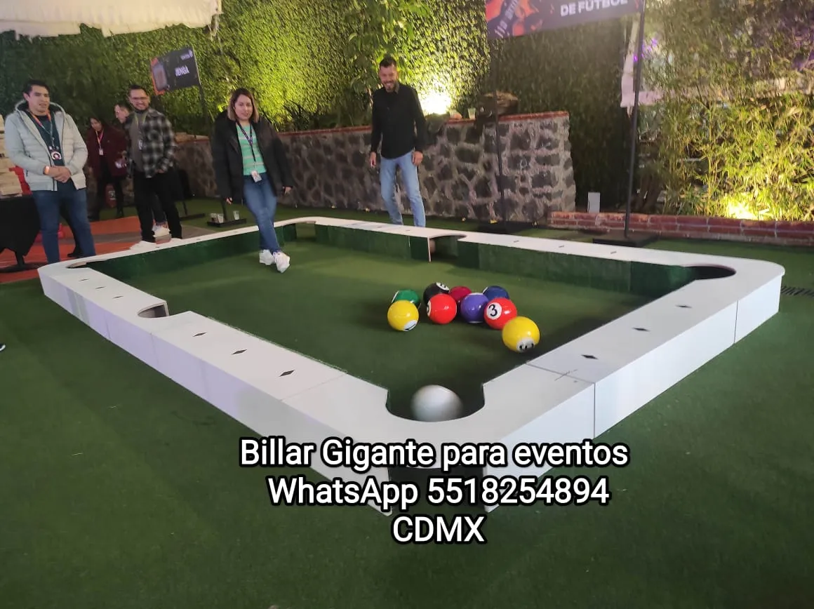 Mesa de billar para eventos: Billar gigante eventos cdmx