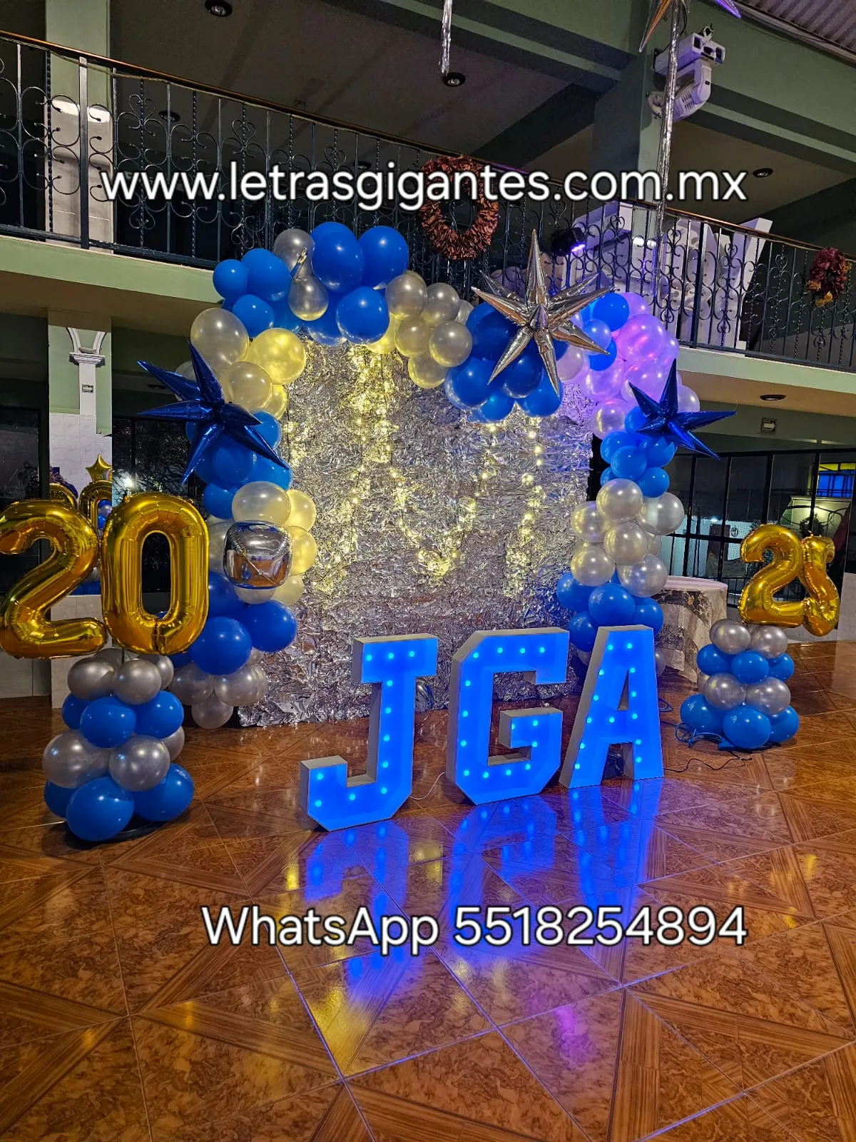 Renta de letras gigantes para eventos: Letras gigantes jga globos