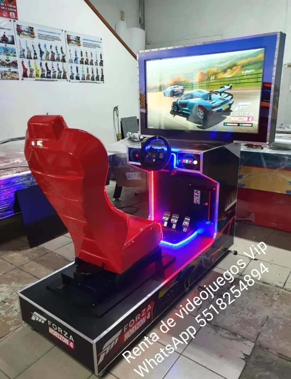 Renta de Simuladores de Carreras para Eventos: Simulador carreras asiento rojo