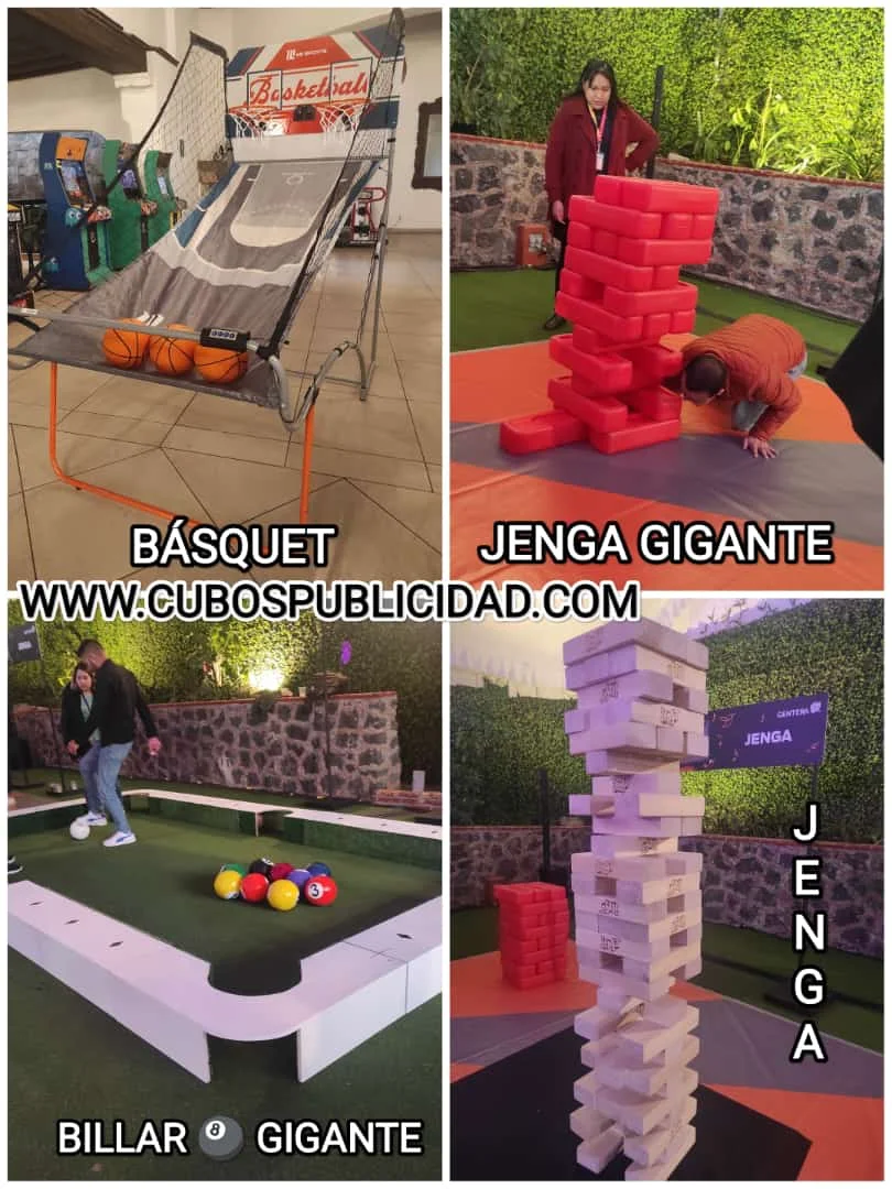 Personal supervisando una dinámica de juego en un evento